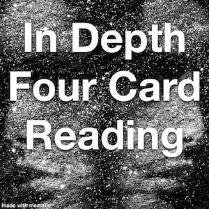 Lectura de tarot de cuatro cartas en profundidad