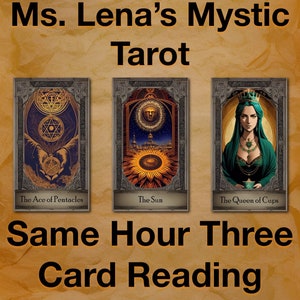 Leitura de Tarô Místico da Sra. Lena - Mesma Hora, Três Cartas