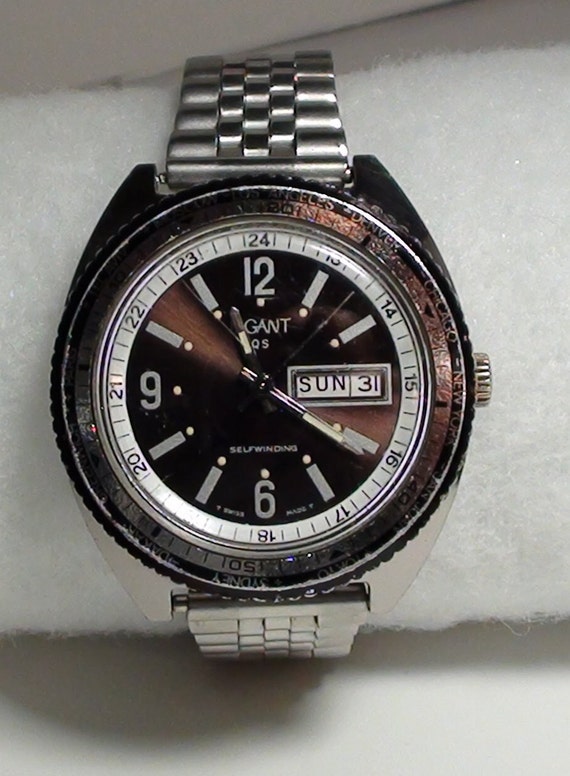 Rare and Handsome 1970s LeGant QS Automatic World 