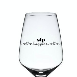 Sip happens SVG cut file | commercial use | instant download |  printable vector clipart | wine glass svg