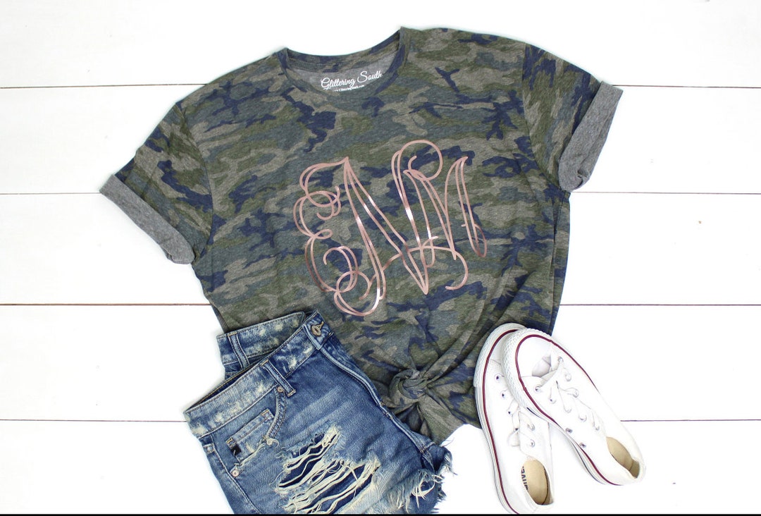 Camo Monogram - Etsy