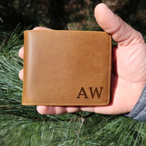 Personalized Wallet, Mens Wallet, Custom Leather Wallet, Anniversary Gift For Him, Engraved Leather Wallet, Men&#39;s Wallet, Custom Wallet