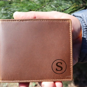 Cartera de hombre, cartera con cremallera, cartera para hombres, cartera de cuero, cartera personalizada grabada, cartera para padre, cartera de cuero personalizada