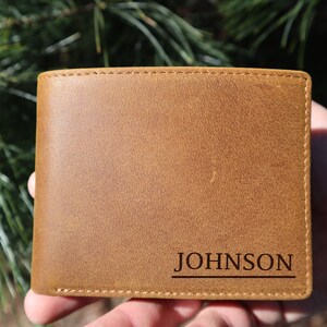 Billetera grabada, billetera personalizada para hombres, billetera personalizada para él, billetera de cuero, billetera única, billetera clásica, billetera de cuero grande