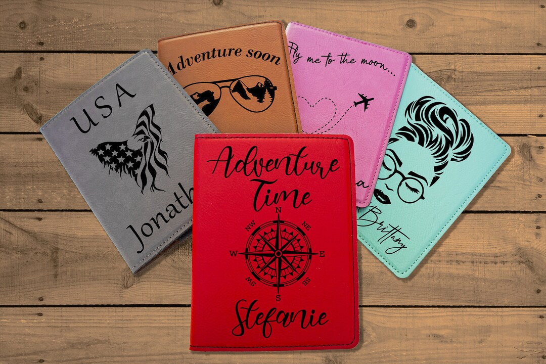 Engraved Passport Holder, Personalized Passport Cover, Passport Wallet