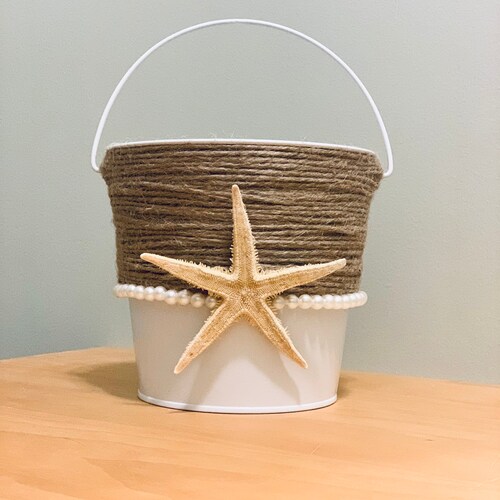Starfish and Shell Beach Wedding Theme Flower Girl Basket Etsy