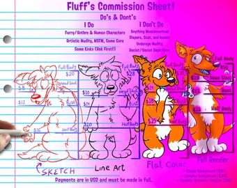 FULLBODY FULL RENDER: Fluff's Digital Art Commissions!