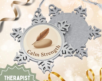 Pewter Snowflake Ornament for Inner Child Healing & Trauma Recovery, Inspirational Ornament, Empowering Self-Love Gift, Shadow Work Decor