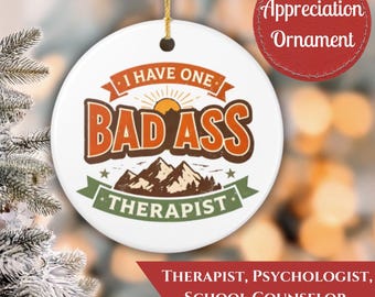 Divertente ornamento per terapeuta / Regalo di apprezzamento per terapeuta / Decorazione retrò per ufficio di terapia, regalo di laurea per consulenza