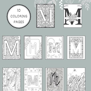Letter M Coloring Pages – Fun Beautiful Alphabet Art for Kids and Adults PDF – Intricate & Relaxing Designs – Printable Coloring Sheets