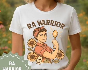 Personalized RA Warrior Shirt, Custom Initial Spoonie Jersey Tee, Rheumatoid Arthritis Awareness Support Gift, Lightweight Unisex Shirt