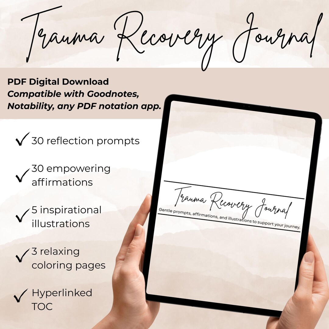 Trauma Recovery Journal Minimalist | Generational Trauma Coloring Pages ...