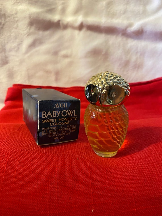 Avon Baby Owl Decanter With Sweet Honesty Cologne