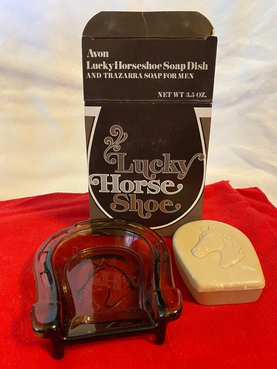 Avon Lucky Horseshoe Soap Dish & Trazarra Soap Etsy