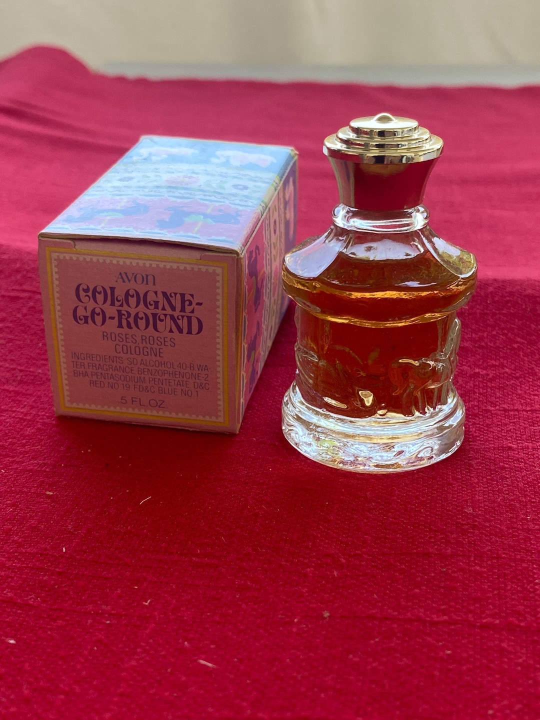 Avon Round Perfume Bottles Avon Cologne-go-round Decanter With