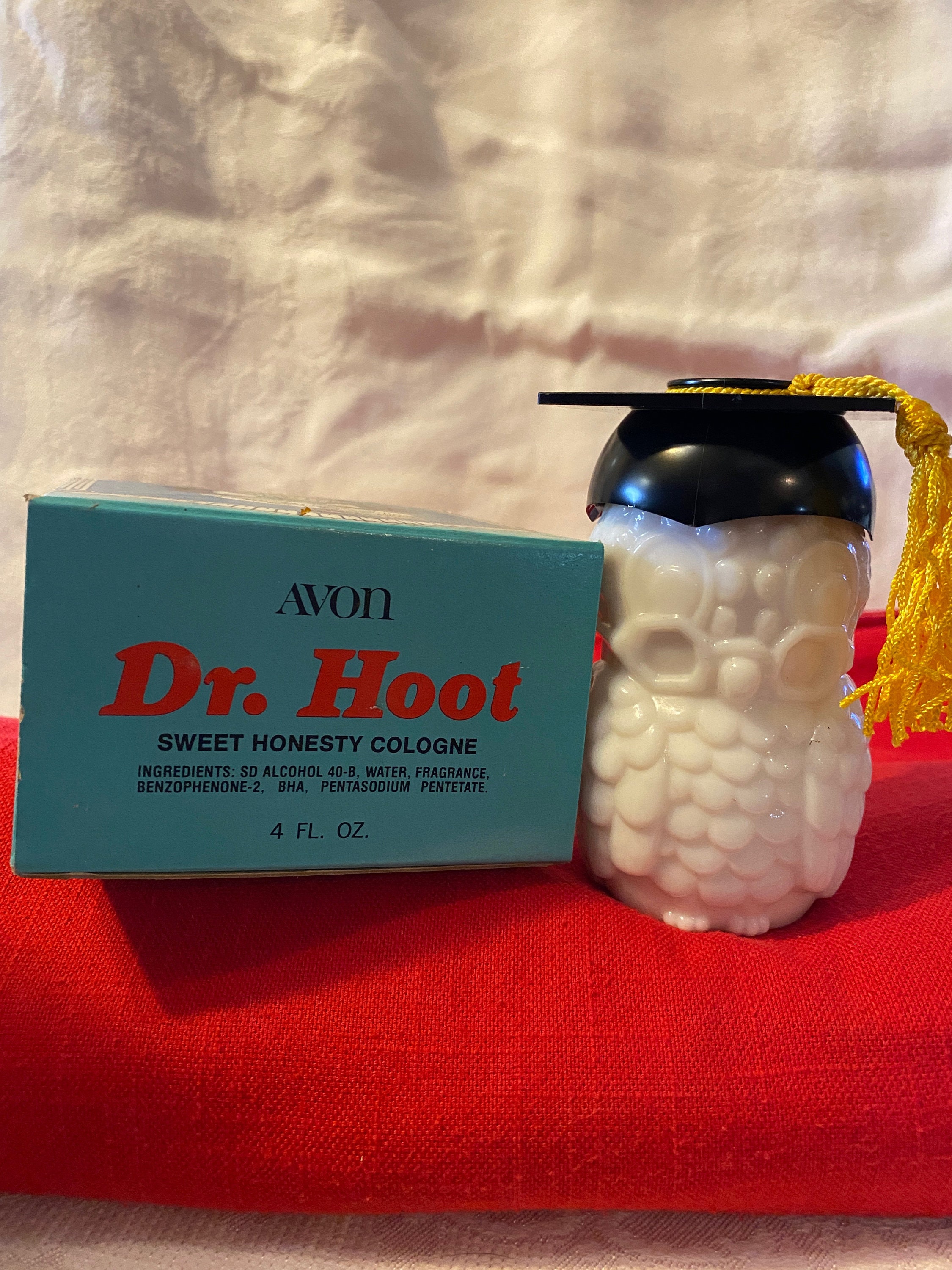 Avon Dr. Hoot Owl Decanter with Sweet Honesty Cologne