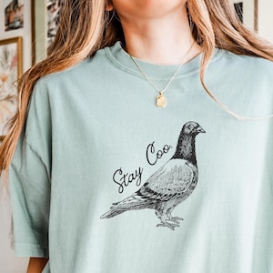 Stay Coo Pigeon Shirt: Garment-Dyed Ring-Spun Cotton Tee