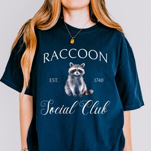 Raccoon Social Club Shirt, Raccoon shirt, Funny Raccoon Tshirt, Vintage Tee, Raccoon Gift, animal Unisex Tshirt, Trash Panda raccoon t shirt