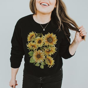 Sunflower Sweatshirt Sunflower Crewneck Floral Sweatshirt Flower Sunflower Comfy Soft Aesthetic Sweatshirt Trendy Sweatshirt Fall Cute
