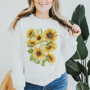 Sunflower Sweatshirt Sunflower Crewneck Floral Sweatshirt Flower Sunflower Comfy Soft Aesthetic Sweatshirt Trendy Sweatshirt Fall Cute