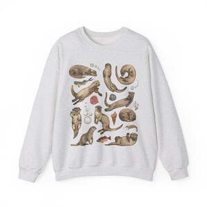 Sweat-shirt loutre : col rond unisexe pour les amateurs de loutre image 6