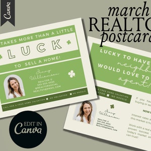 Grundbesitz St. Patricks Day Postkarte, St. Patricks Day Postkarte, St. Patricks Day, Realtor Farming Postkarte, St. Patricks Day, März