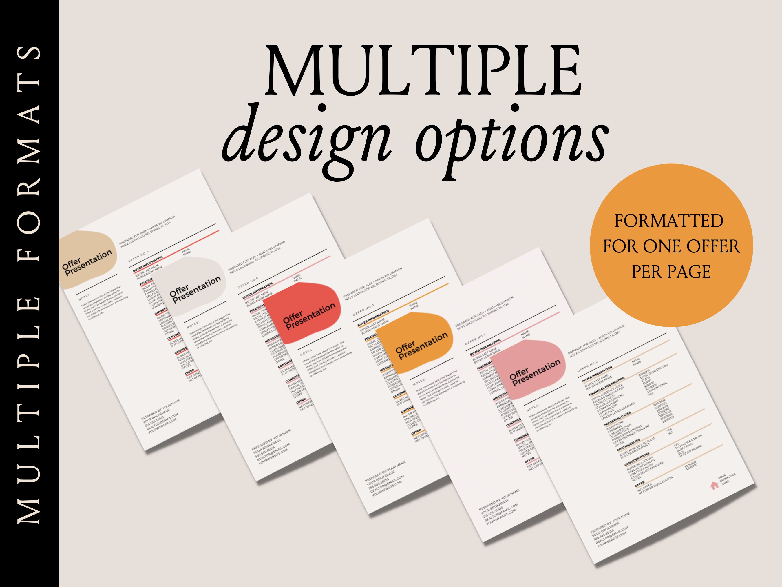 Multiple Offer Presentation, Real Estate Marketing, Home Selling Guide ...