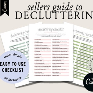 Entrümpelungscheckliste für Verkäufer, Verkäuferleitfaden, Immobilienmarketing, Maklermarketingmaterialien, Frühlingsmarketingideen