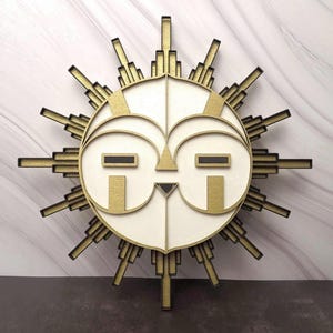 Chiaroscuro: Expedition 33 - Esquie Mask - Handcrafted painted wooden decoration with optional engraving