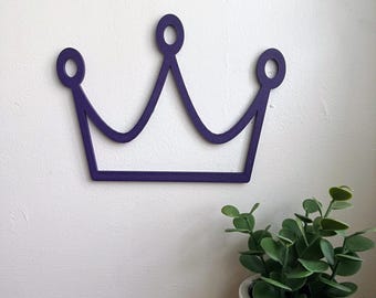 Princess Crown Wall Art - Fairy Tale Decor for Kids Room, Playroom, or Nursery