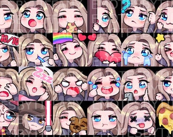 Cute Girl Twitch Emote Bundle