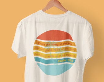 Rising Sun Shirt, Beach Shirt, Christian Shirt, Surf Shirt, Christian Gift, Retro Shirt, Christian Beach Shirt, Cool Christian Shirt