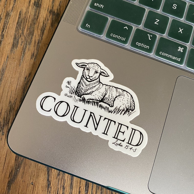 Counted Sticker, Lamb Sticker, He Leaves the 99 Sticker, Christian ...