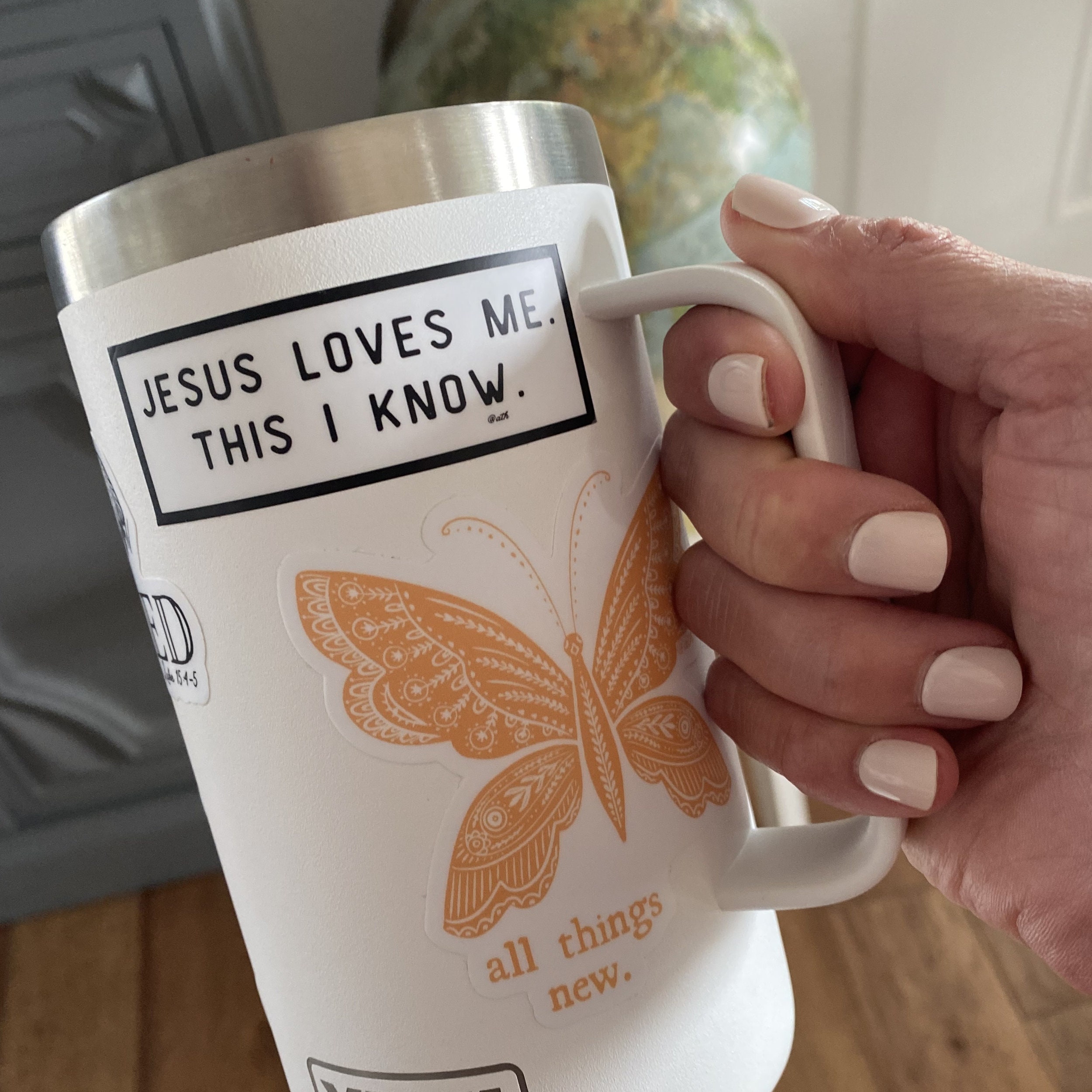 Jesus Loves Me Sticker Christian Sticker Yeti Sticker Verse Etsy