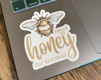 Honey Sticker, Sweet to the Soul Sticker, Bee Sticker, Christian Sticker, Yeti Sticker, Verse Sticker, Verse Decal
