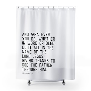 Custom Bible Verse Shower Curtain, Verse Shower Curtain, Life verse Shower Curtain, Custom Shower Curtain, Personalized Shower Curtain