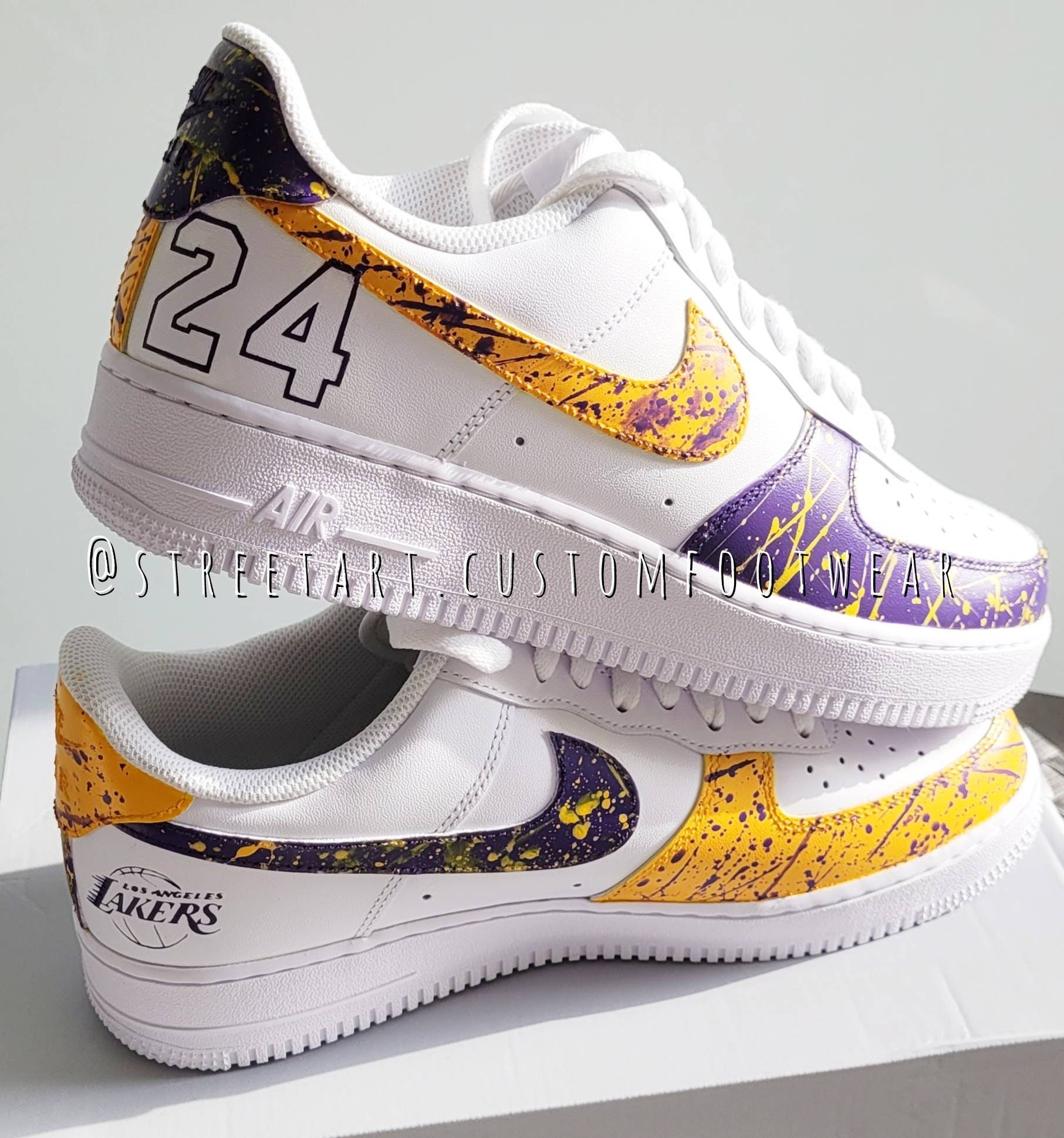 Custom Air Force 1's Lakers, Kobe Bryant 