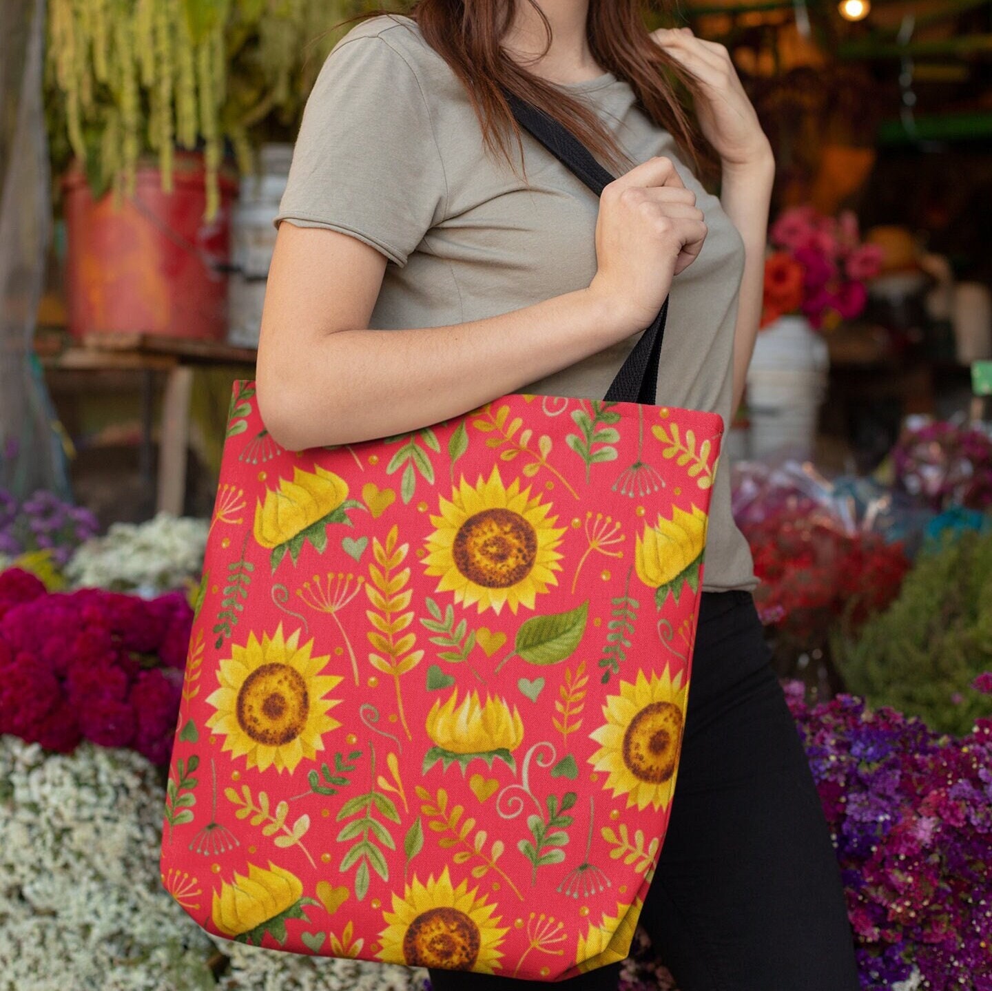 Tote Bag, Long Handle Tote Bag, Cute Tote Bag, Tote Bag for Beach, Tote Bag Gift Etsy