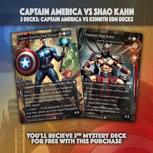 Marvel vs Mortal Kombat EDH Decks, Captain America vs Kenrith Proxy Cards!