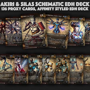Akiri & Silas MTG Commander Deck | Schematic EDH, 126 Proxy Cards