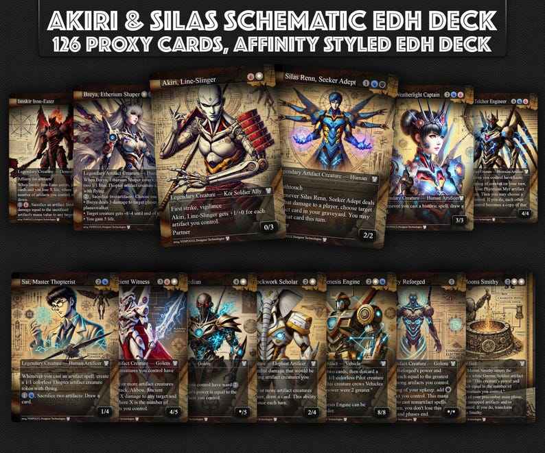 Akiri & Silas MTG Commander Deck | Schematic EDH, 126 Proxy Cards - Etsy