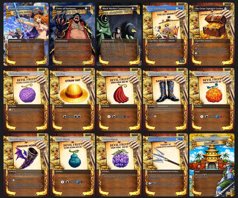 Deck proxy de piratas de anime para MTG, inspirado em One Piece para EDH, Almirante Brass! imagem 8