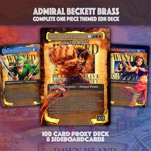 Anime Pirate MTG Proxy Deck, One Piece Inspired EDH, Admiral Brass!