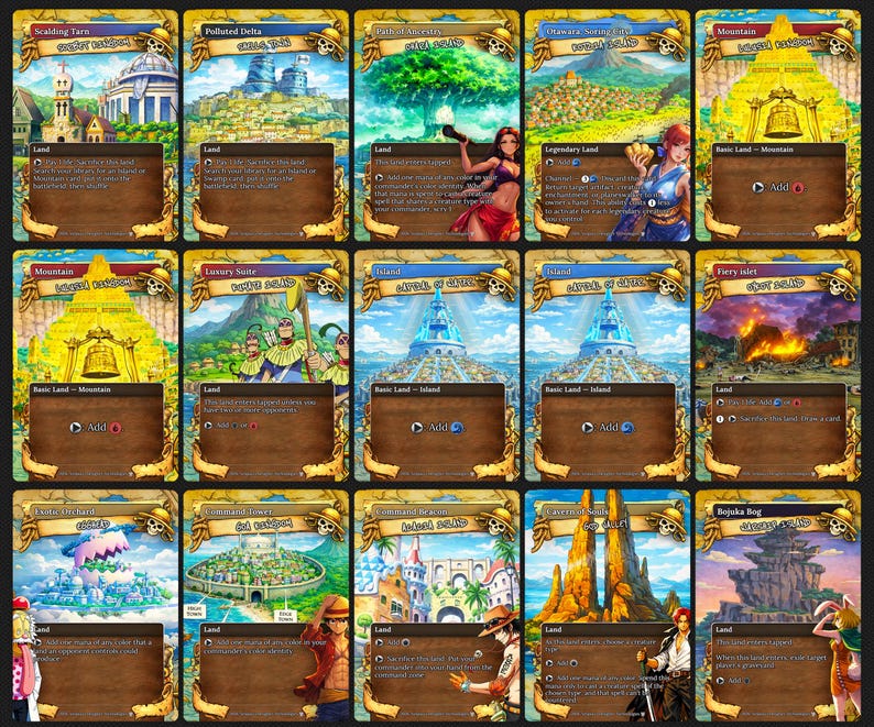 Deck proxy de piratas de anime para MTG, inspirado em One Piece para EDH, Almirante Brass! imagem 10
