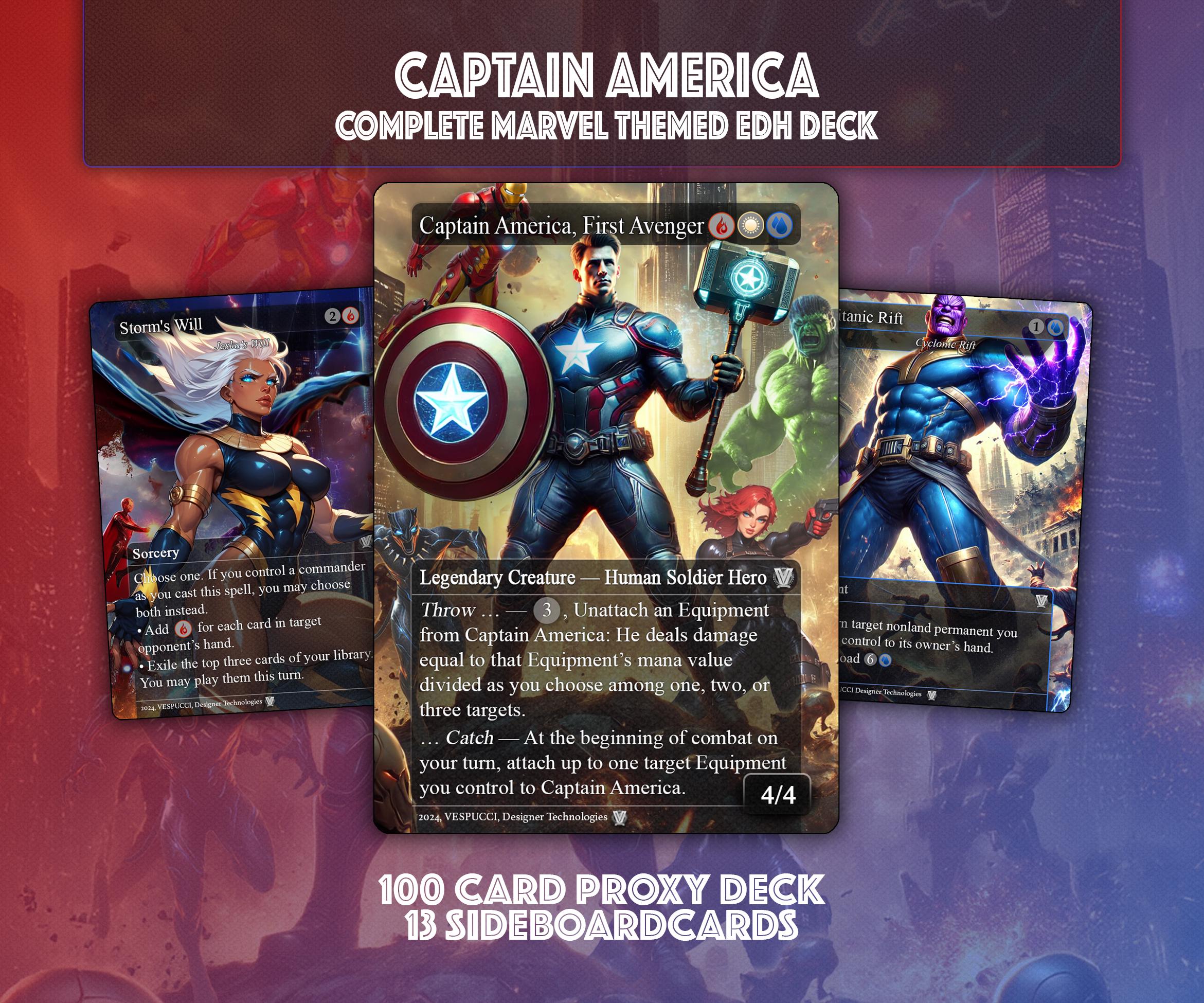 Captain America Deck Box - Etsy
