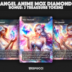 Anime Angel Mox Diamond Mana Rock, set of 3 Mox Diamond, Angel Mana Rock, Mox Diamond Mana Rock