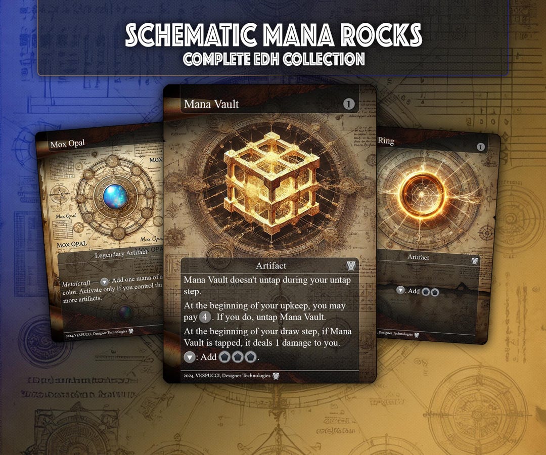 Schematic Mana Rocks, EDH Proxy Cards, Infinite Mana Combo - Etsy