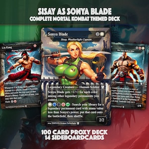 Mortal Kombat Sonya Blade MTG Commander Deck, Sisay Weatherlight, 114 Cards (Proxies & Tokens)
