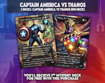 Captain America Vs Thanos EDH Decks, Proxy Card Deck