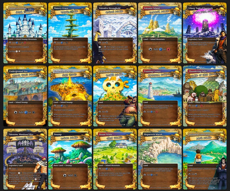 Deck proxy de piratas de anime para MTG, inspirado em One Piece para EDH, Almirante Brass! imagem 9
